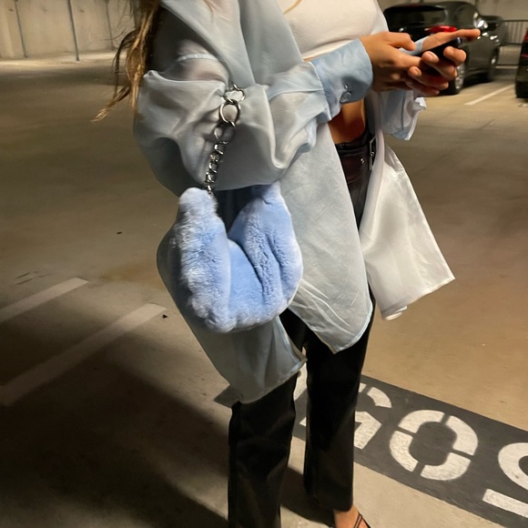 Chanel Blue Fur Vintage Purse - Picture 7 of 14